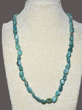 Natural Baroque Turquoise Gemstones Necklace.